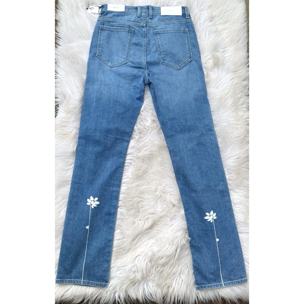 NWT 7 For All Mankind Floral Detail Easy Slim Jean